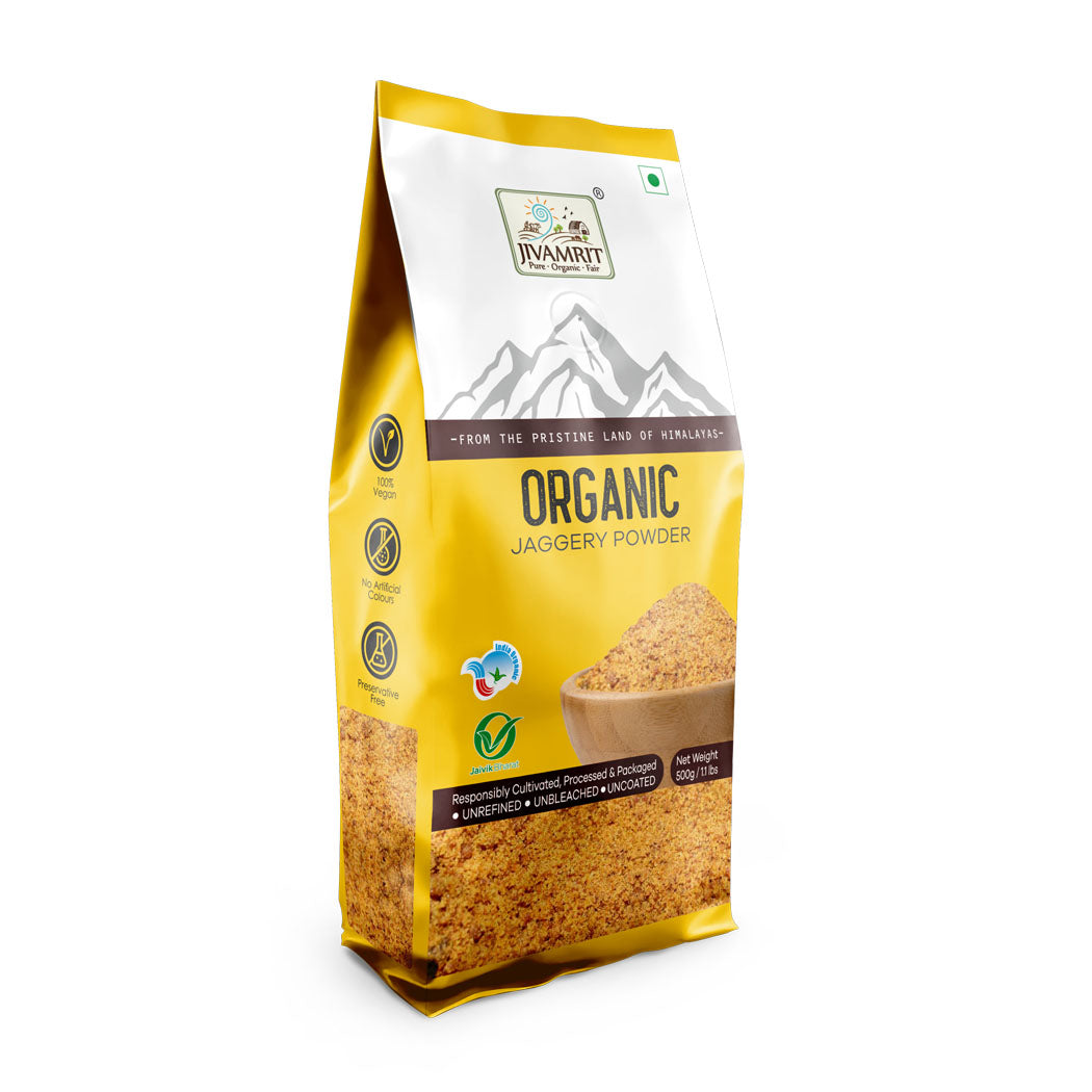 Organic Jaggery Powder 500 Gram - Organic Gud Powder