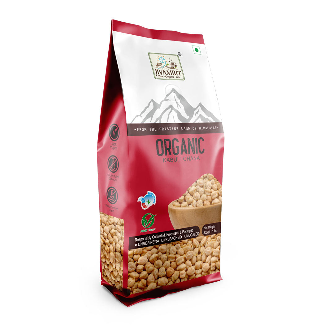 Organic Kabuli Chana 500 Gram - Organic Chickpea