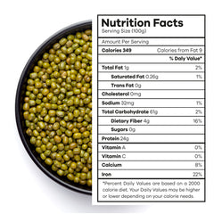 Organic Moong Whole 500g - Organic Green Gram Whole