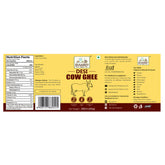 Jivamrit Organic Desi Cow Ghee 500ml | Glass Jar | Bilona Method | Organically Made Danedar Ghee | Natural & Healthy | Lab Tested