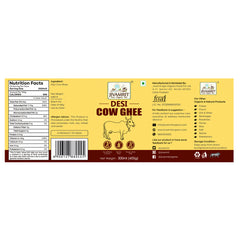 Jivamrit Organic Desi Cow Ghee 500ml | Glass Jar | Bilona Method | Organically Made Danedar Ghee | Natural & Healthy | Lab Tested