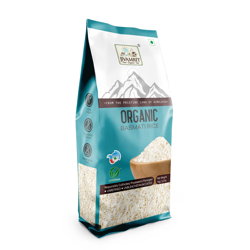 Organic Basmati White Rice 1 Kg - Organic Rice